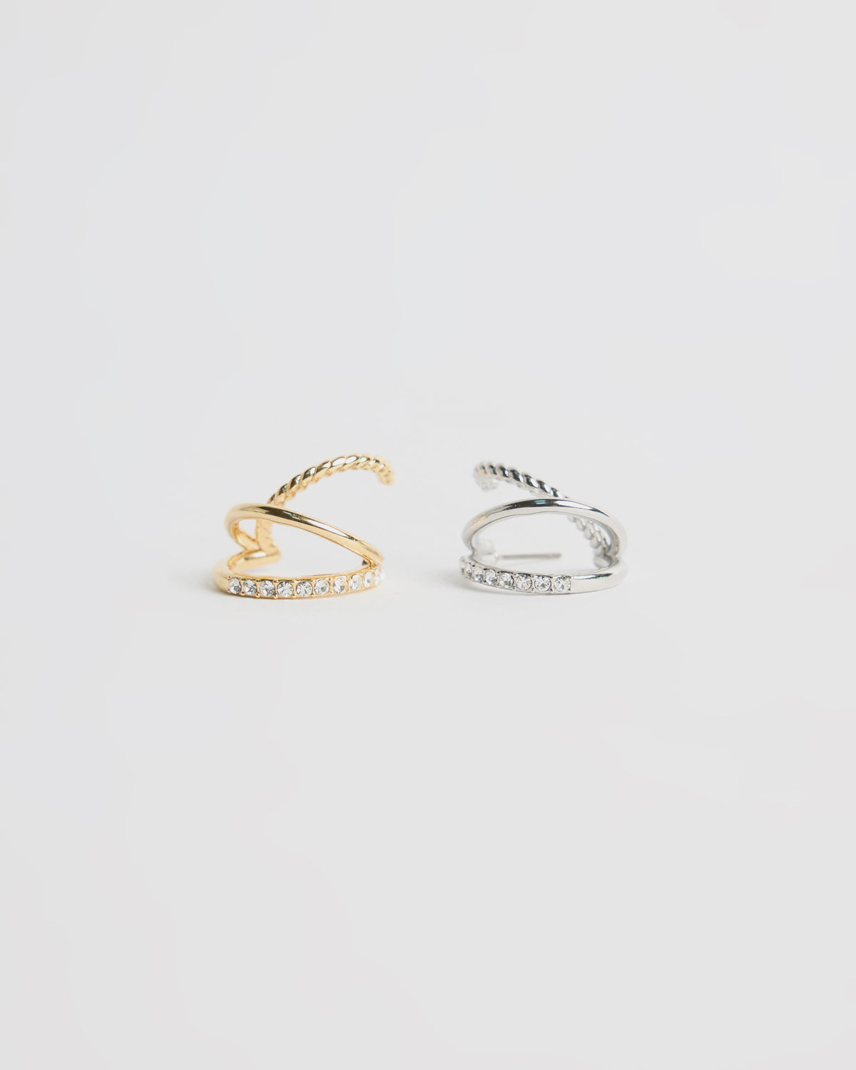 sparkle drop stud earring – 18K white gold or gold plated finish | HANNA543