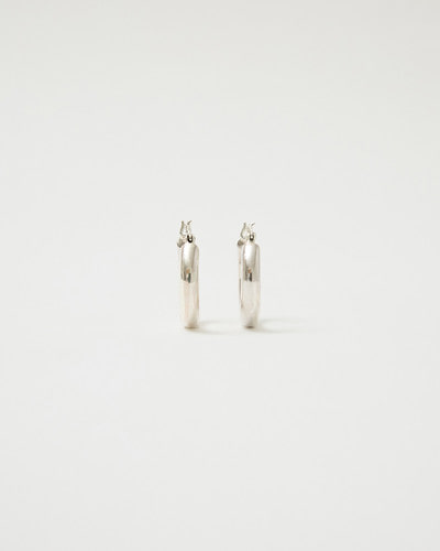 E434_M volume click hoop earring in 925 sterling silver by HANNA543