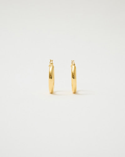 volume click hoop earring – one-touch clip closure for easy styling | HANNA543