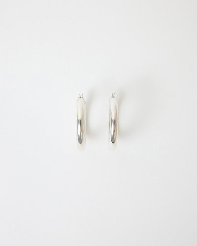E434_XL volume click hoop earring 35 mm in 925 sterling silver by HANNA543