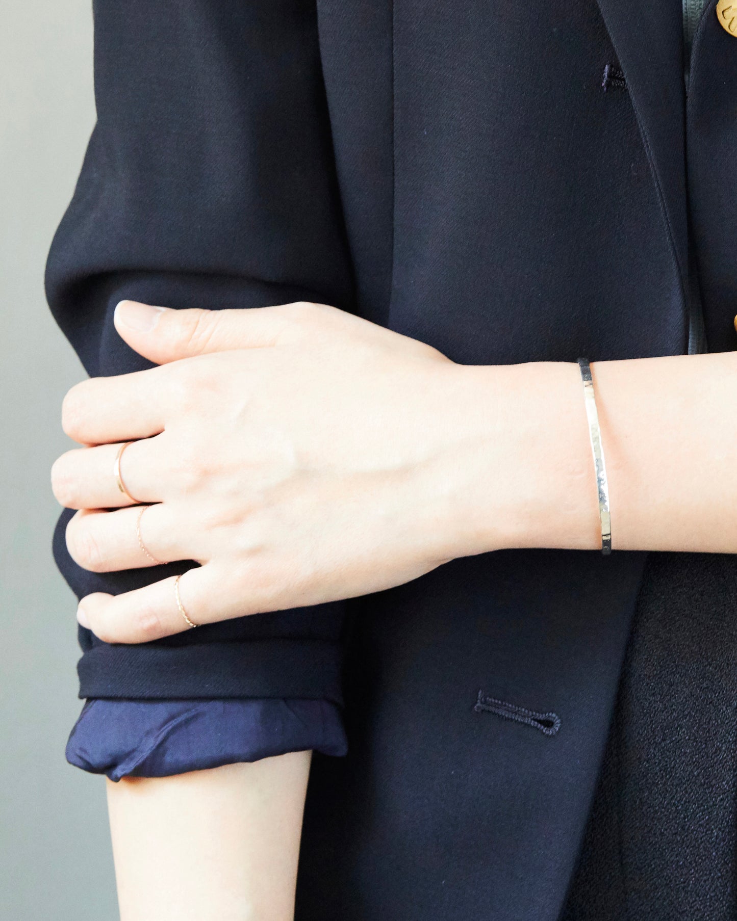 B211 - hammered silver cuff