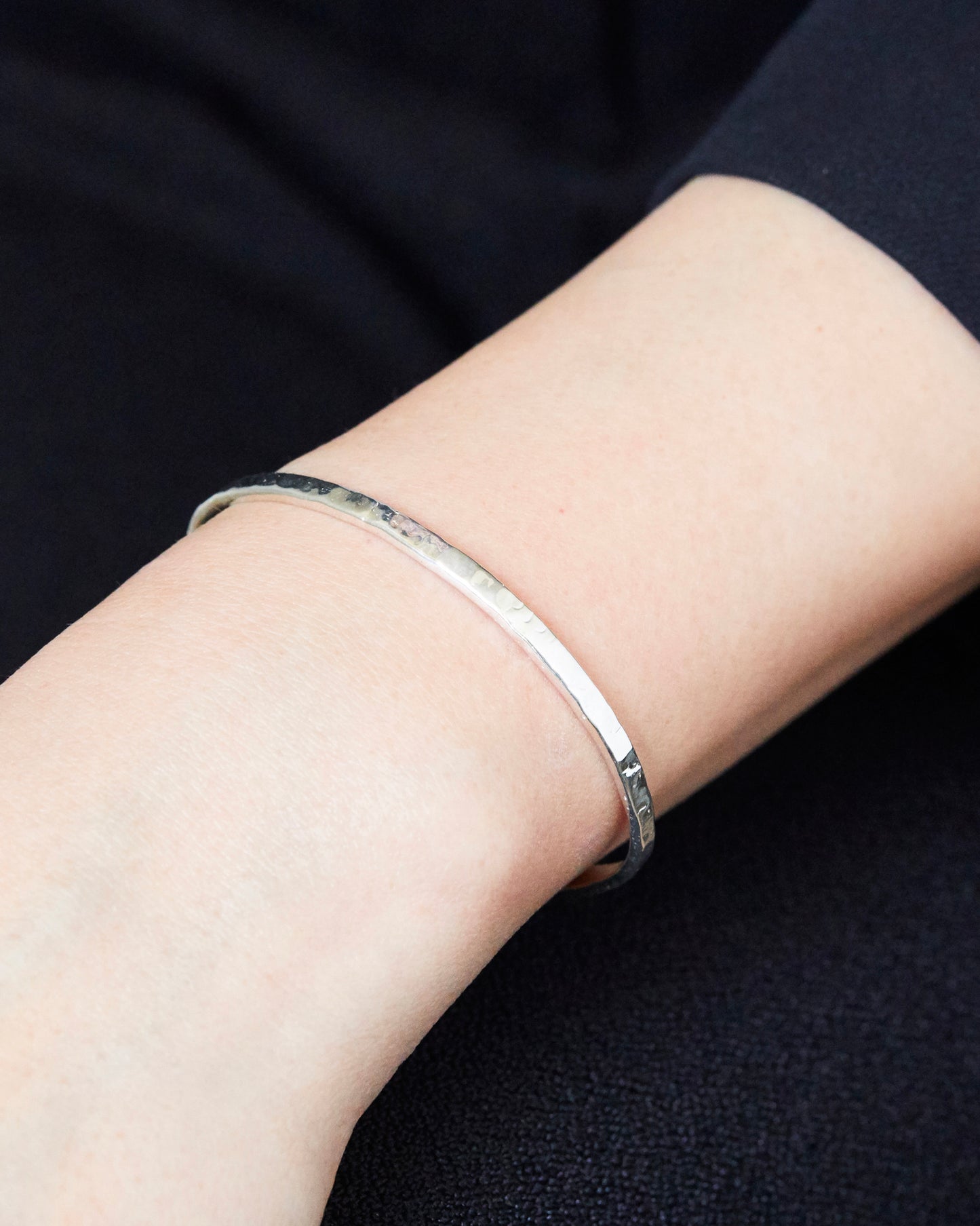 B211 - hammered silver cuff