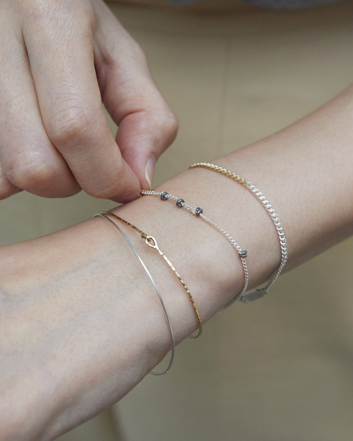 vintage silver chain bracelet in antique silver – photo 5 | HANNA543