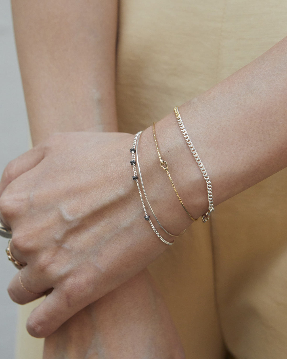 vintage silver chain bracelet in antique silver – photo 7 | HANNA543