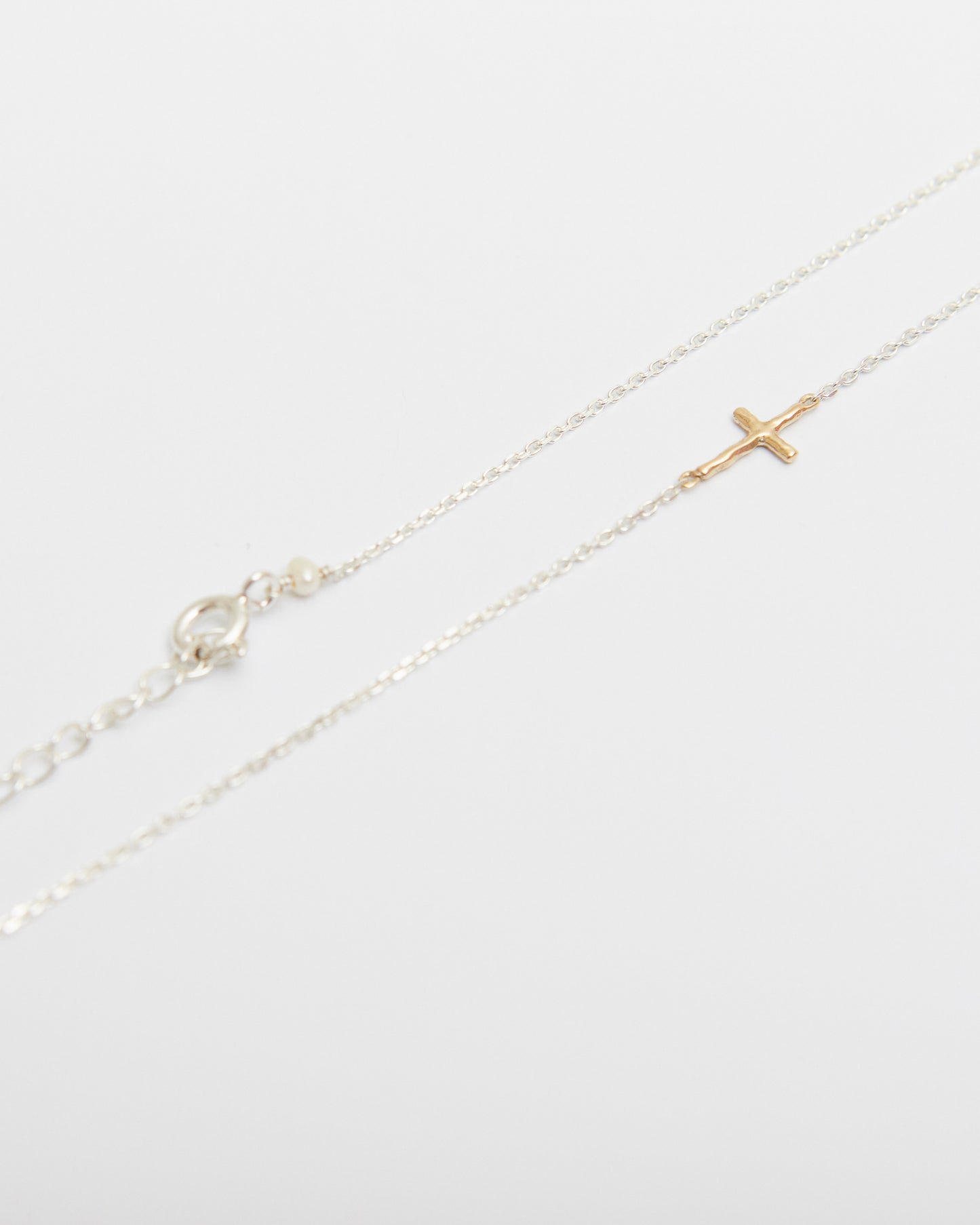 N385 - inner light dual cross necklace *in stock