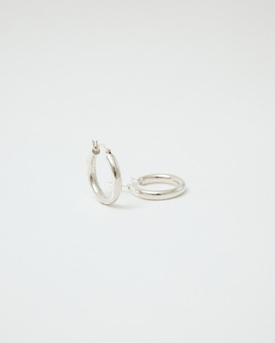 volume click hoop earring – bold 30 mm sculptural hoop | HANNA543