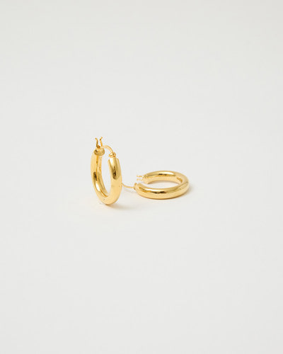 volume click hoop earring – bold 20 mm sculptural hoop | HANNA543