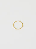 R526YG - beaded circle gold ring