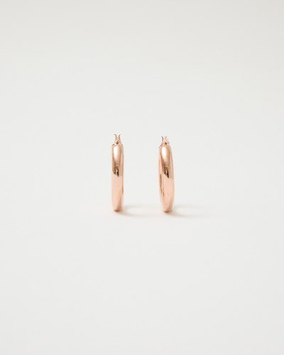 volume click hoop earring – bold 30 mm sculptural hoop | HANNA543