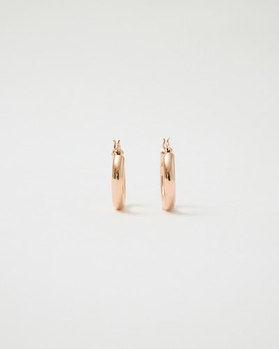 volume click hoop earring – in silver, 18K gold or pink gold plating | HANNA543