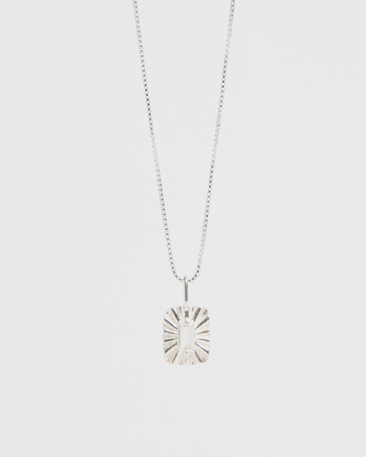 N1019 carved charm pendant necklace in 925 sterling silver by HANNA543