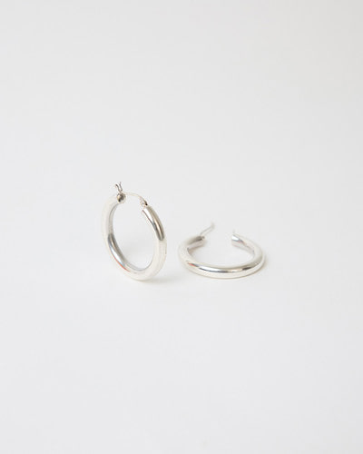 volume click hoop earring – one-touch clip closure for easy styling | HANNA543