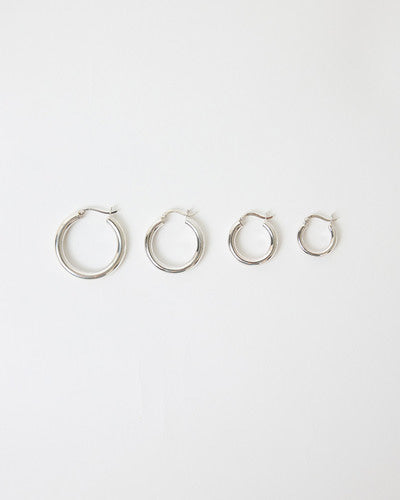 volume click hoop earring – slow jewelry handmade in Seoul | HANNA543