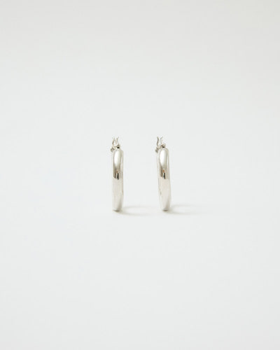 E434_L volume click hoop earring 30 mm in 925 sterling silver by HANNA543