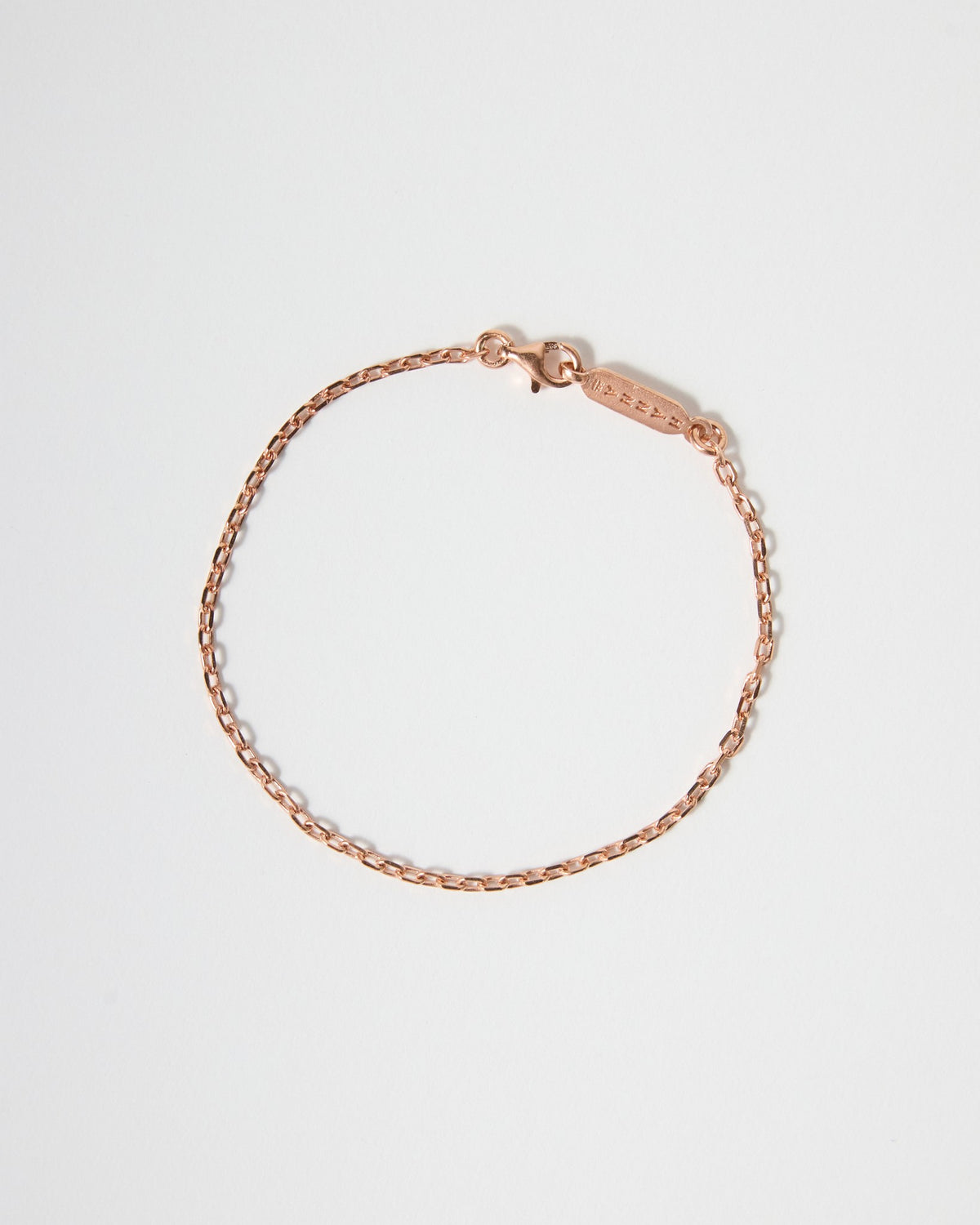 classic link chain bracelet in rose gold – photo 17 | HANNA543