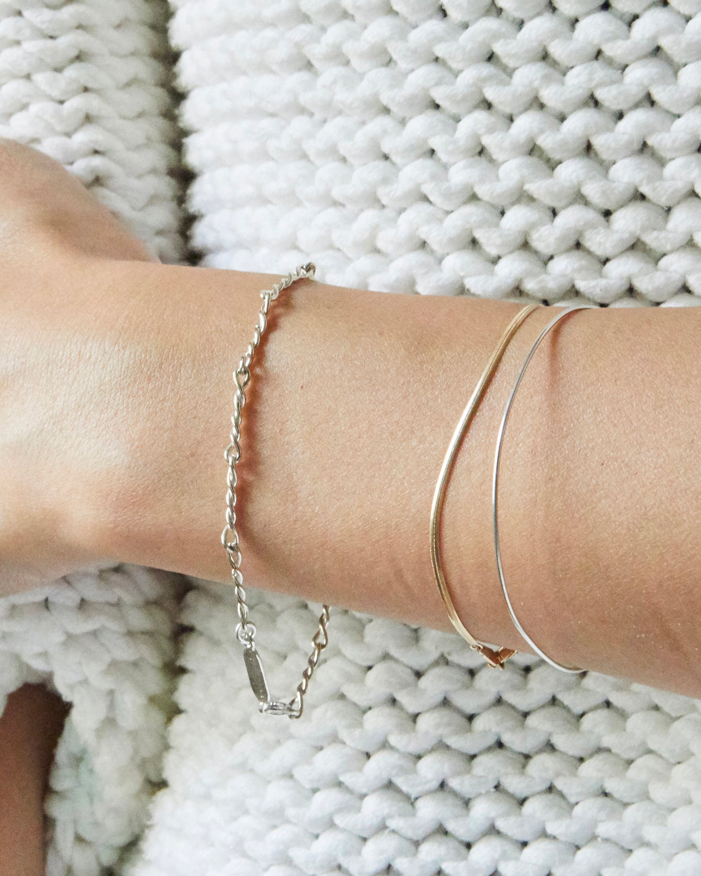 B492 - twisted sterling chain *in stock