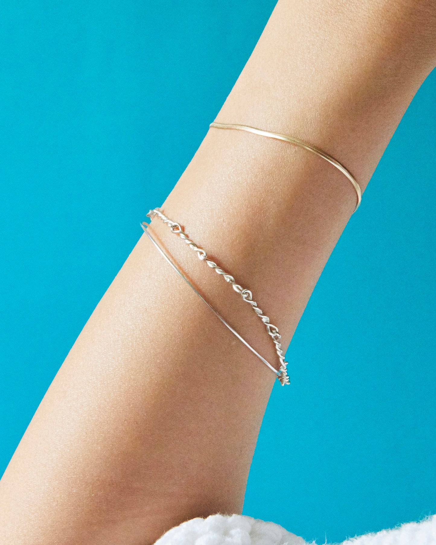 B492 - twisted sterling chain *in stock
