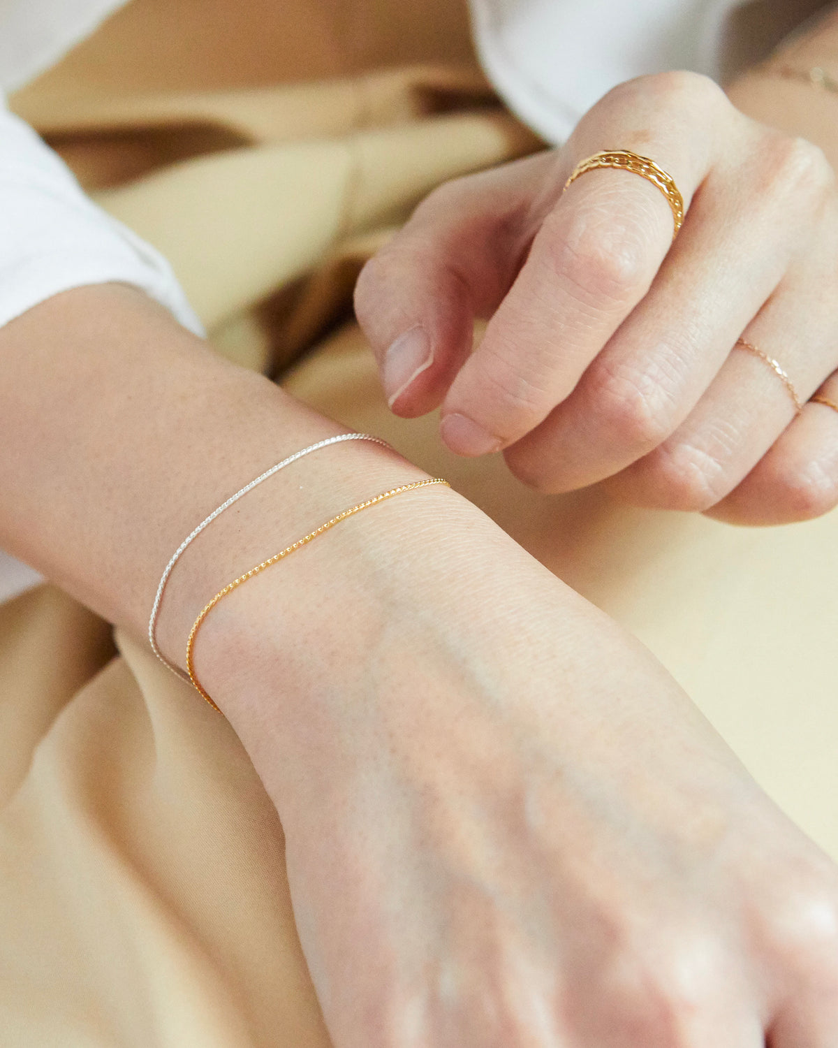 matte snake chain bracelet – easy base layer for bracelet stacks | HANNA543
