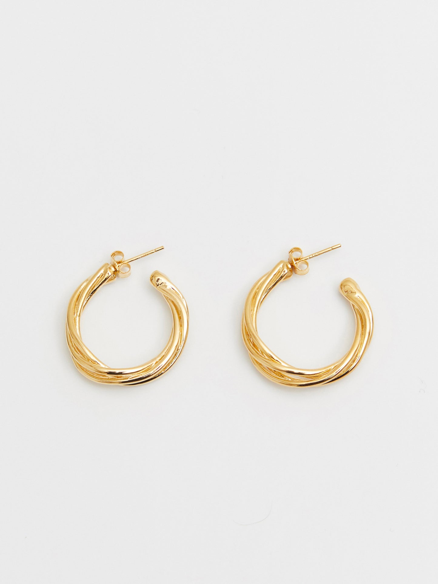 E783YG - golden spiral hoops