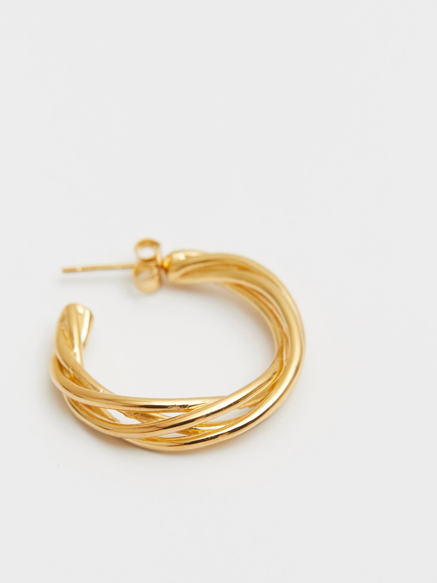 E783YG - golden spiral hoops