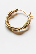 E324YG - gold twisted hoop earrings