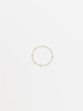 R526S - beaded circle silver ring