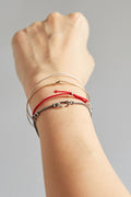 B561 - handmade red strap bracelet