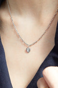 N375 - silver sentiment pendant necklace