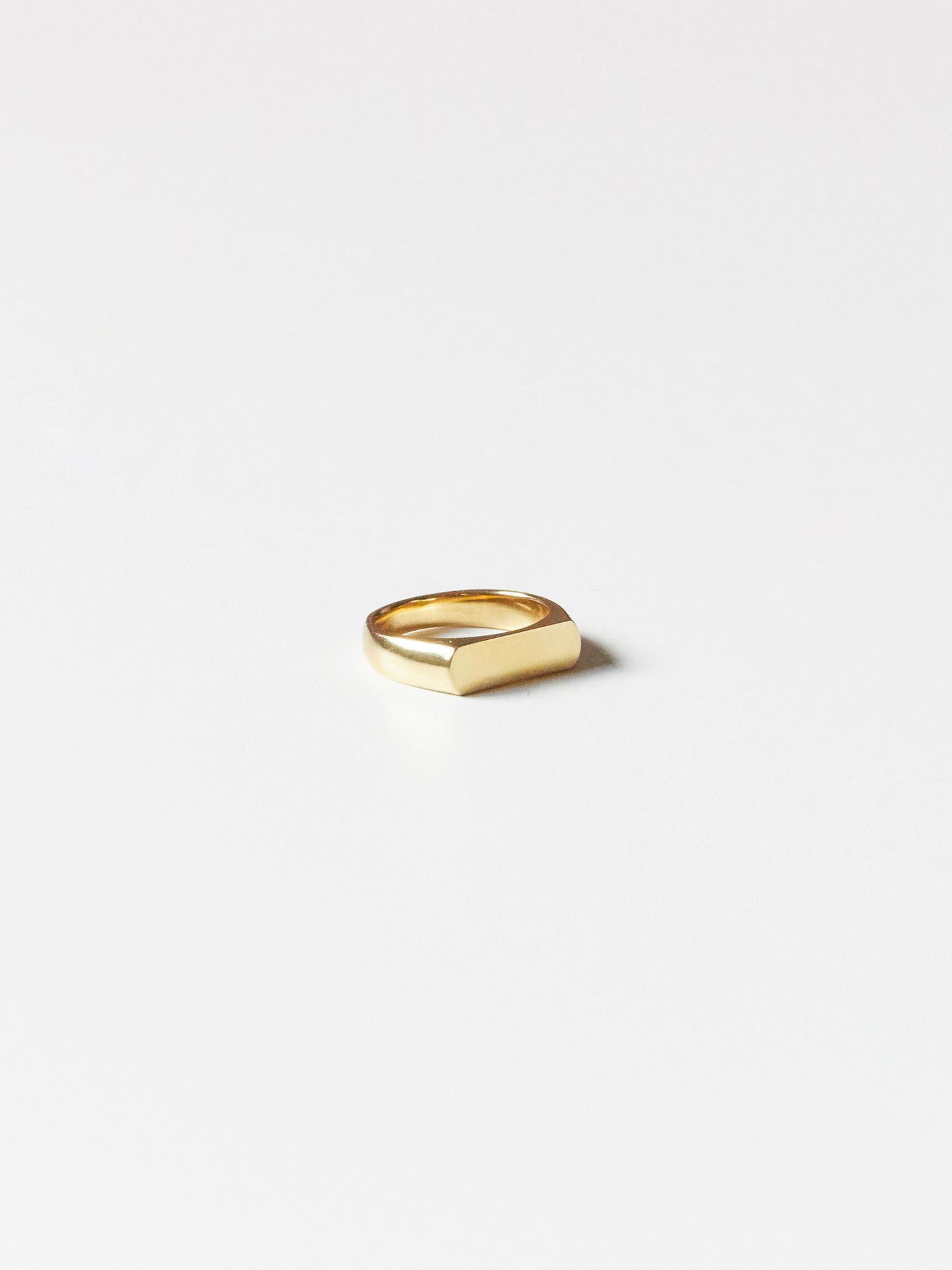 R481YG - flat edge gold ring