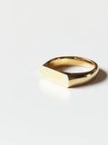 R481YG - flat edge gold ring