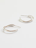 E430S - minimal streamline silver earrings