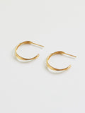 E430YG - minimal streamline gold earrings