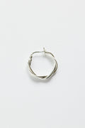 E324S - silver twisted hoop earrings