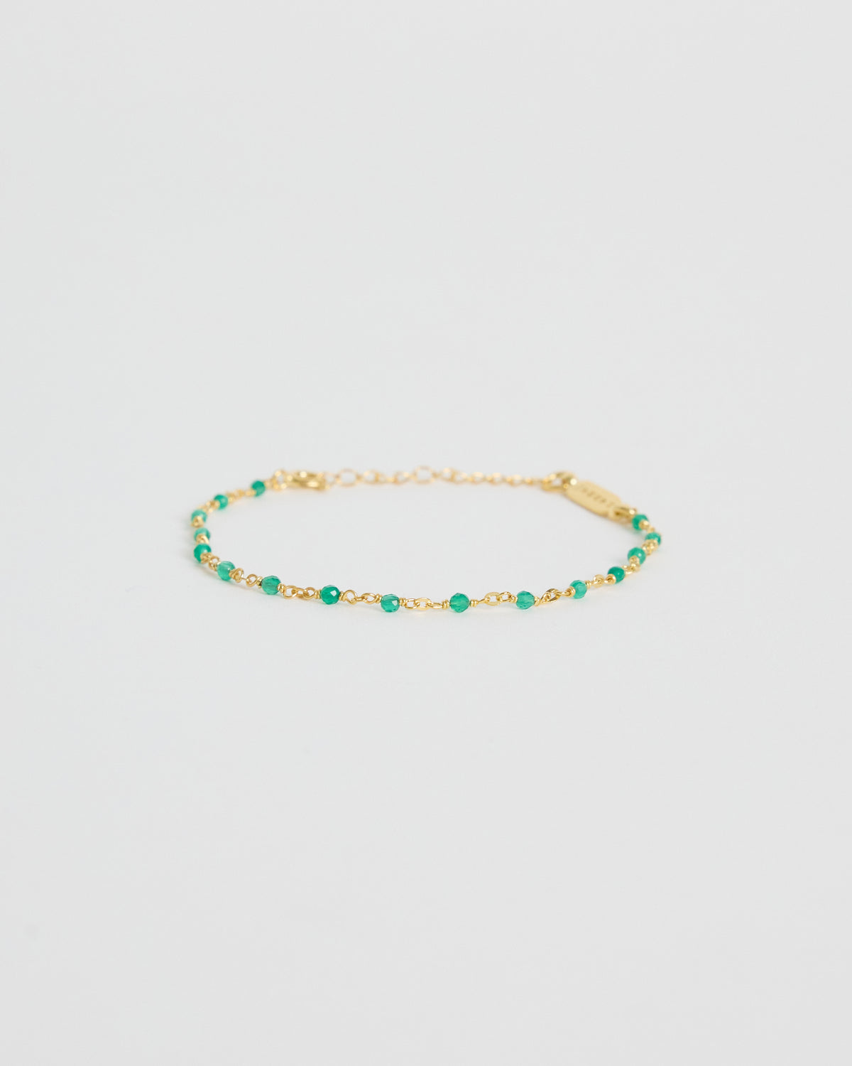 green onyx link bracelet – stackable bracelet in 15, 17 and 19 cm | HANNA543