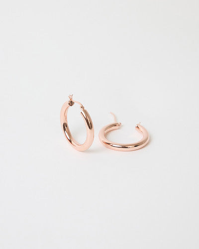 volume click hoop earring – slow jewelry handmade in Seoul | HANNA543