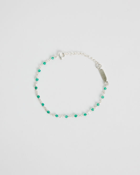 B1014_A green onyx link bracelet in 925 sterling silver by HANNA543